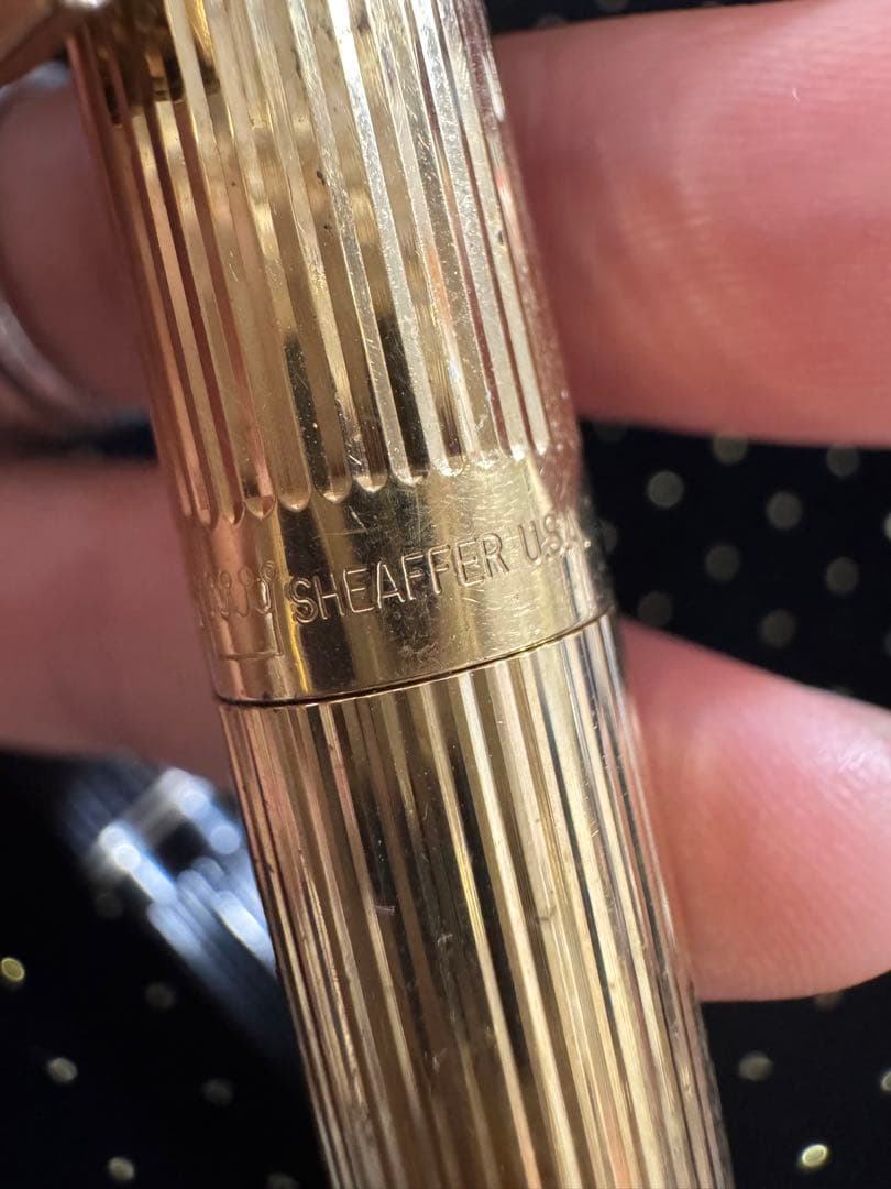 PILOT✨SHEAFFER ゴールド ストライプ 万年筆セット