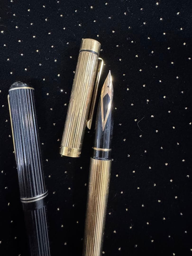 PILOT✨SHEAFFER ゴールド ストライプ 万年筆セット