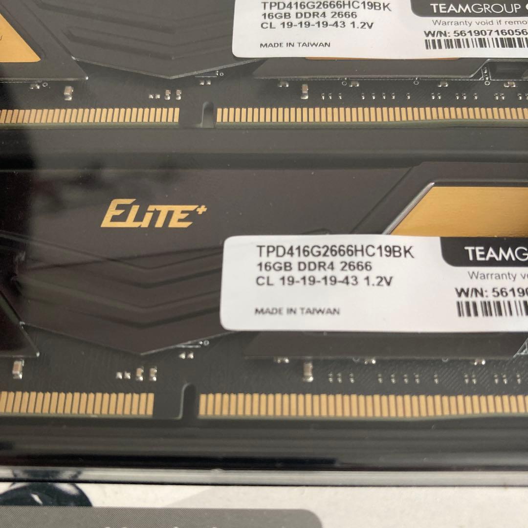 新品未開封 TeamGroup DDR4 2666 32GB (16GBx2)