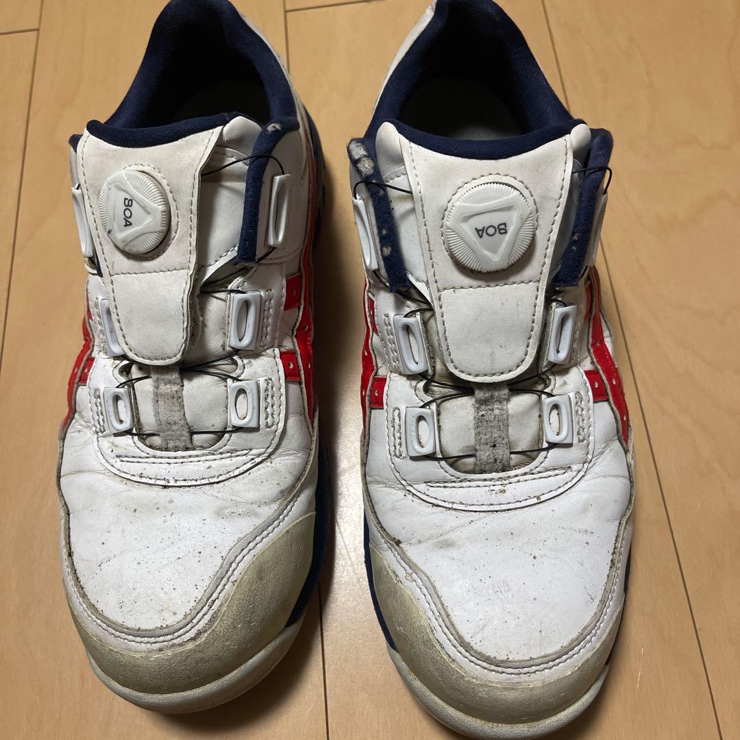 ASICS CP 安全靴 ホワイト/レッド/ネイビー