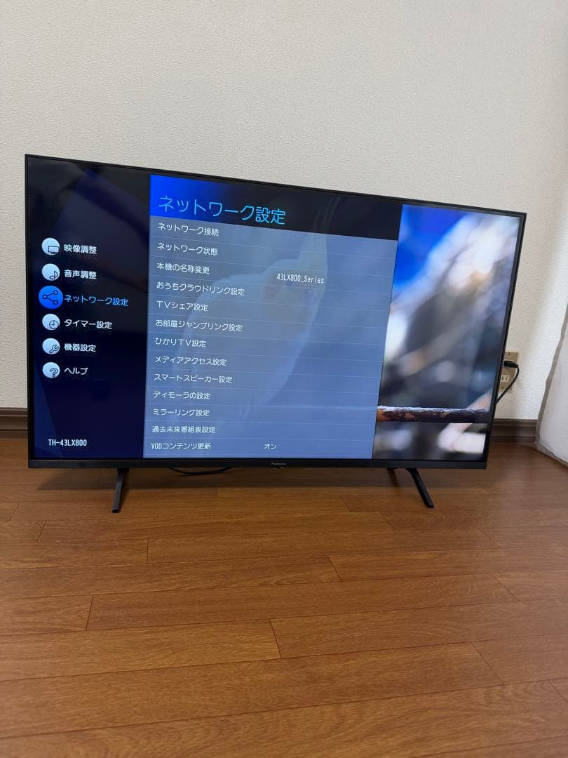 Panasonic 43V型 4K液晶テレビ TH-43LX800 ビエラ　美品