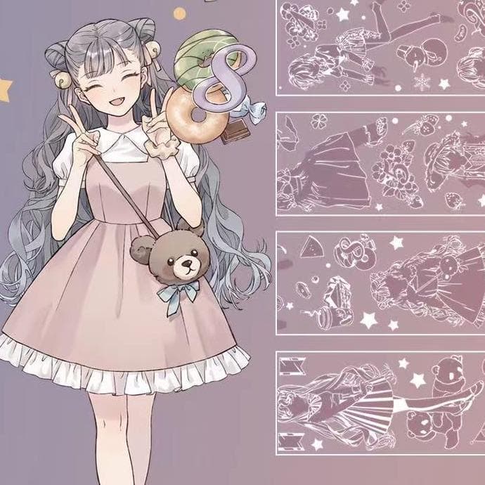 【2巻セット】StudioVI 海外マステ 少女 ビンテージレトロガール 人物