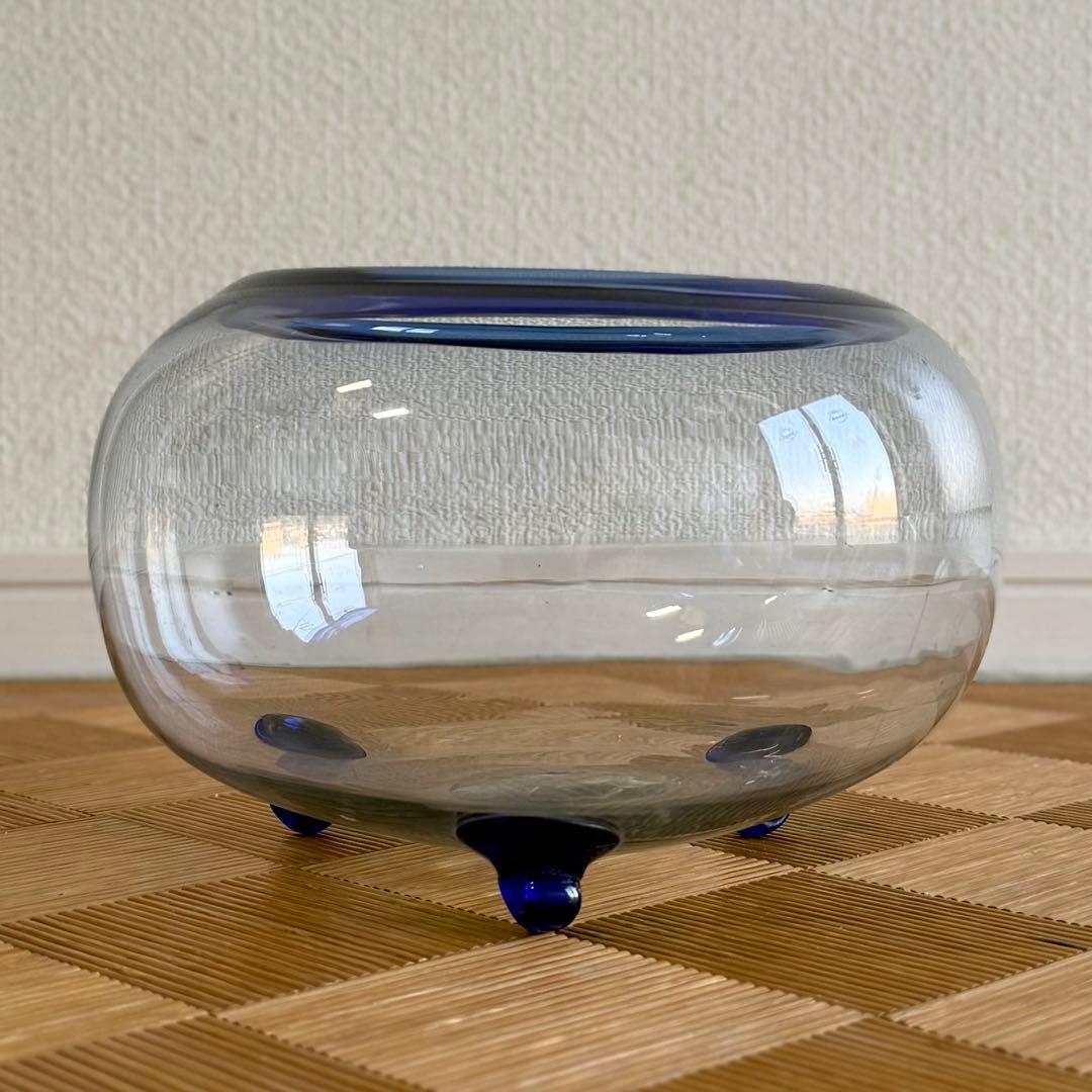 SNT1634 大正〜昭和初期 ウランガラス 金魚鉢 ガラス メダカ鉢 レトロ