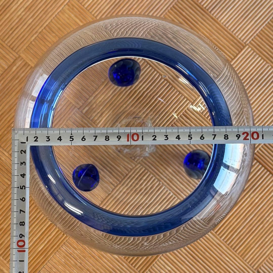 SNT1634 大正〜昭和初期 ウランガラス 金魚鉢 ガラス メダカ鉢 レトロ