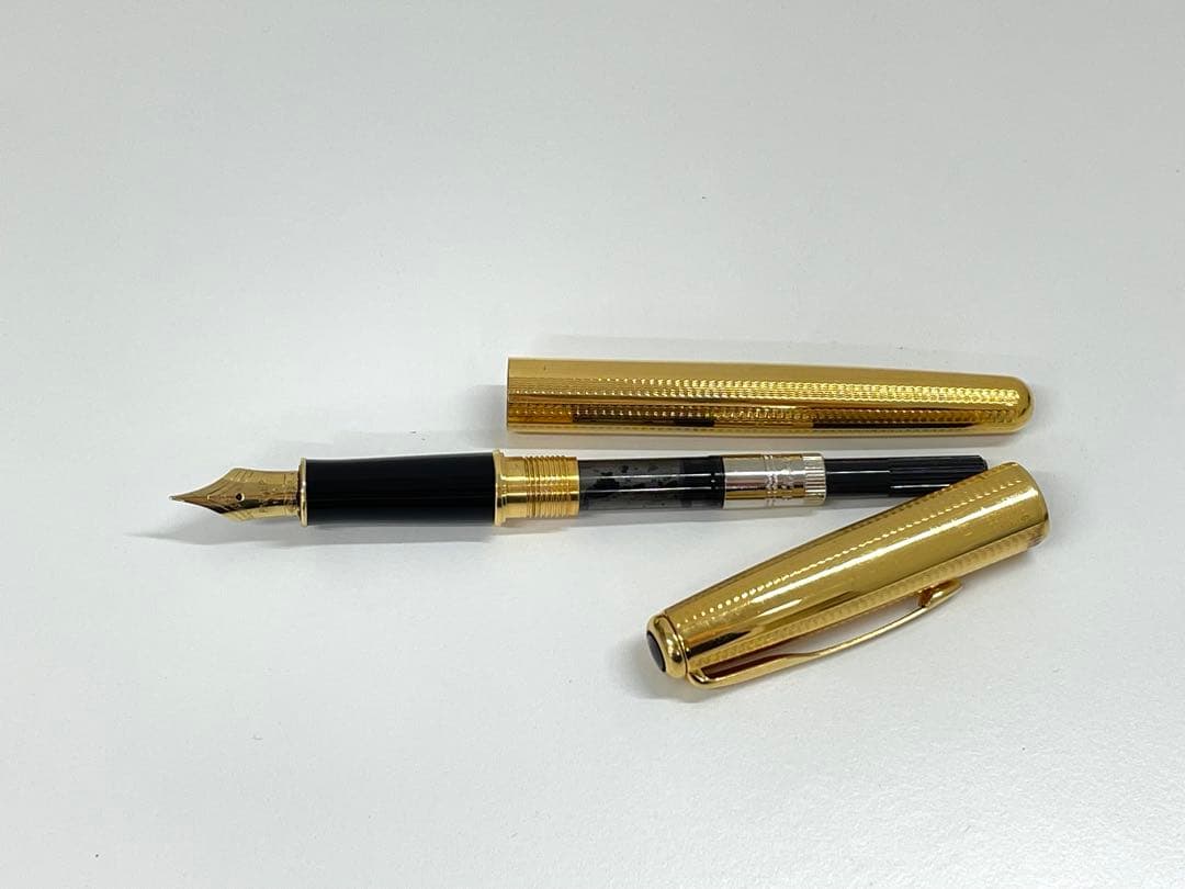 【TK】パーカー 万年筆 ソネット ペン先18K ゴールド系/925 2本まとめ