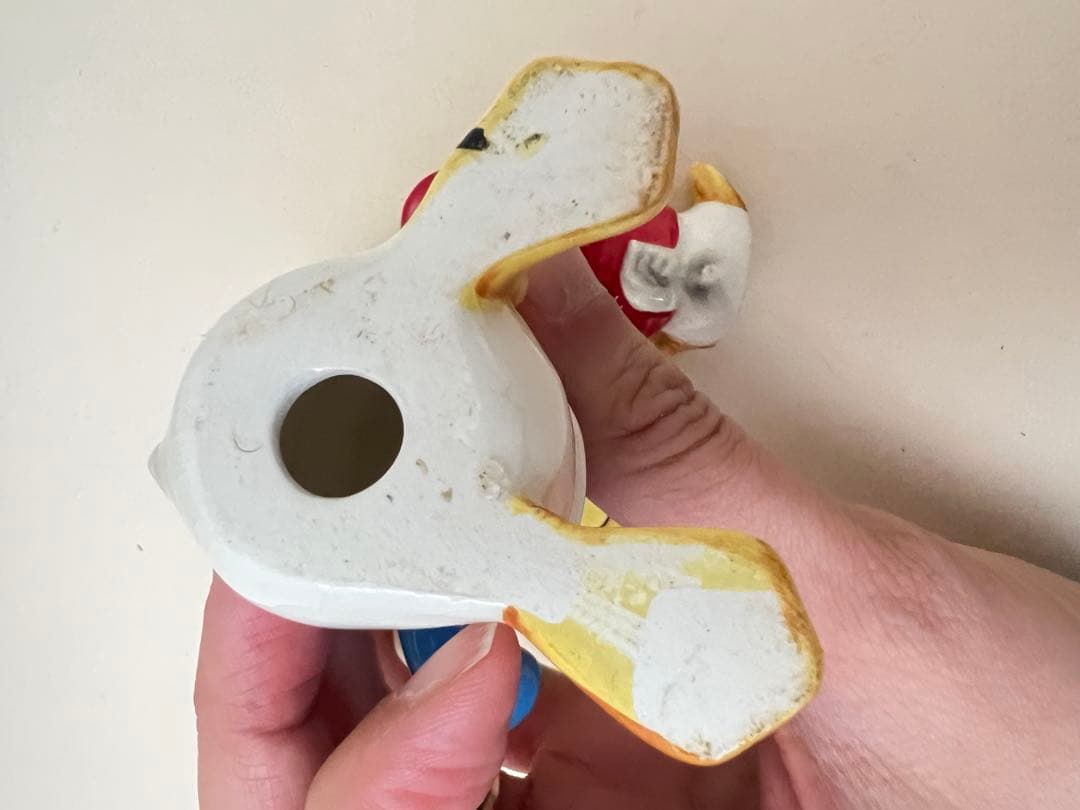ビンテージ　ディズニー ドナルド & ヒューイ & ルーイ　陶器　フィギュア