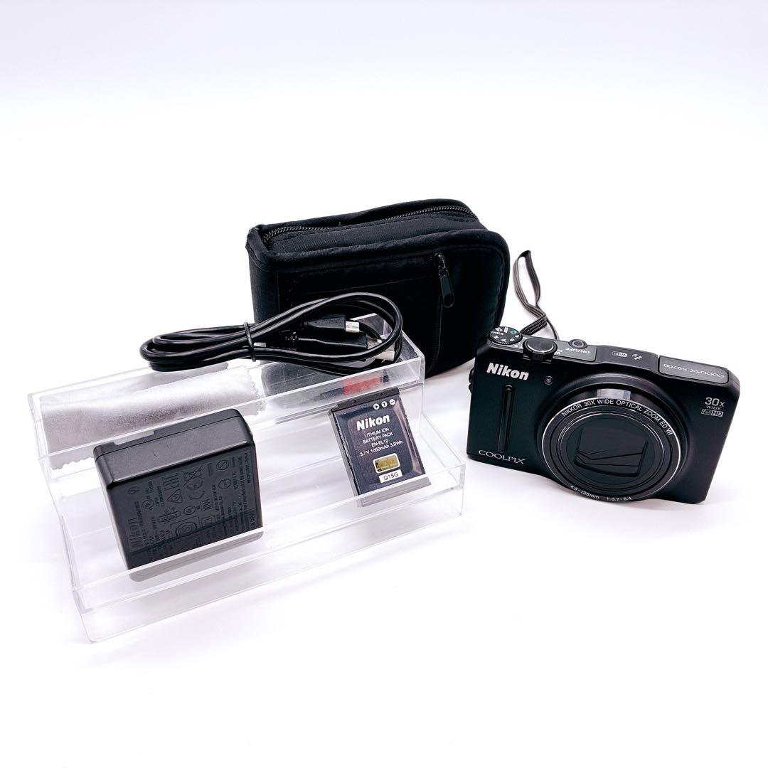 Nikon COOLPIX S9700 wifi コンデジ ブラック 光学30倍