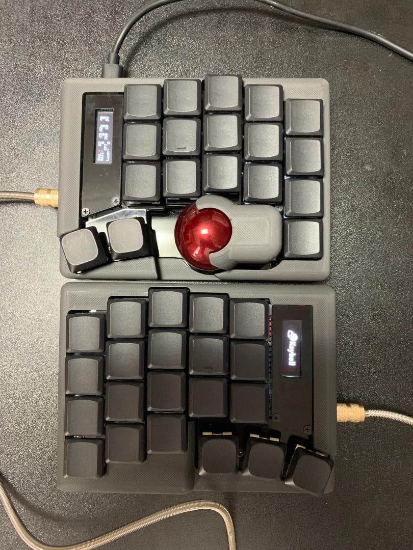 Keyball39用　ガスケットマウントケース（マットブラック）