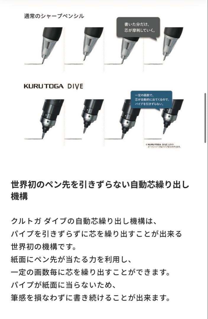 クルトガ ダイブ 0.5ｍｍ アビスブルー 新品未使用
