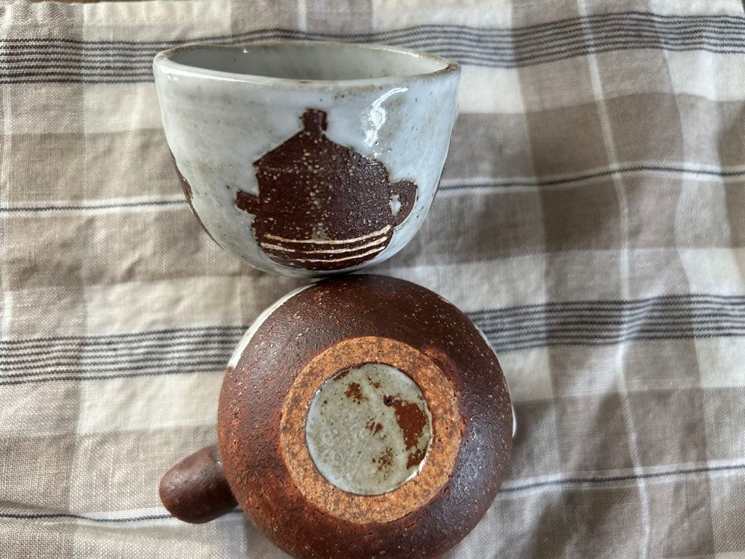 岡崎純子　陶器製カップ2個セット