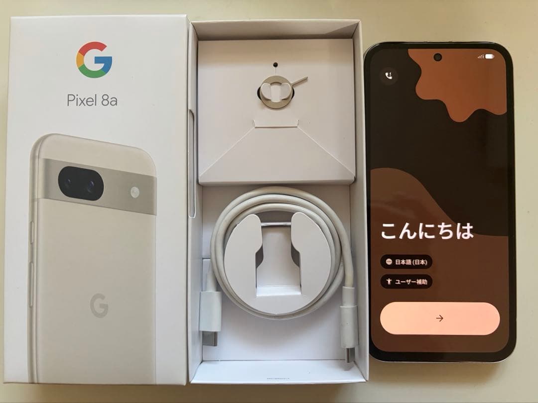 美品Google Pixel 8a 本体 ポーセリン　グーグルピクセル