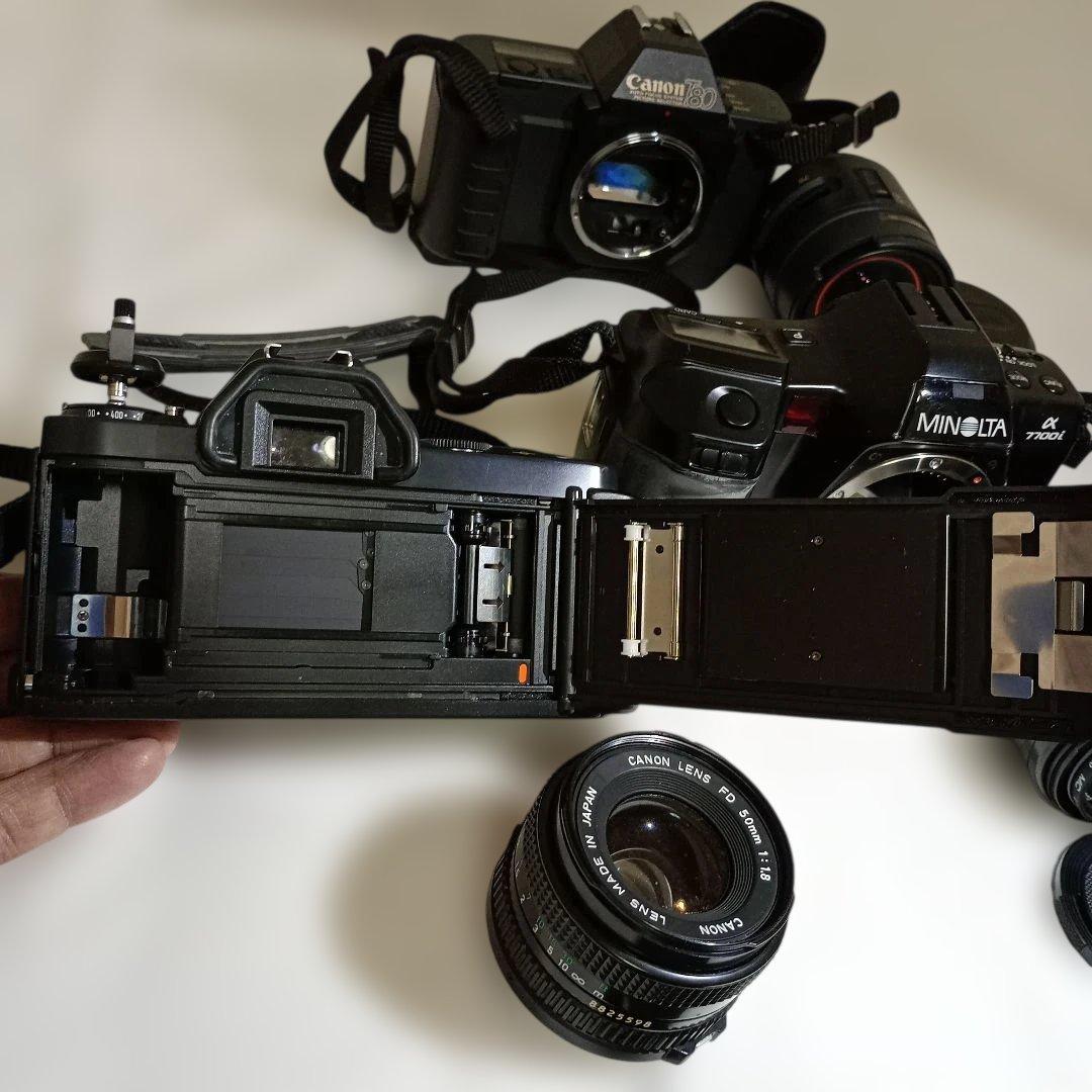 一眼レフフィルムカメラCanon EOS 10QD,T50,T80他2台