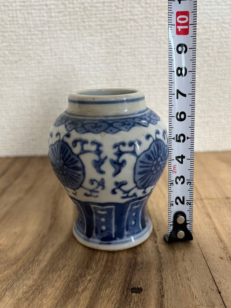 中国美術　青花　染付　小壺茶道具唐物　時代物木箱付き