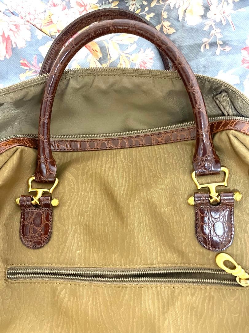 BALENCIAGA バレンシアガ ナイロン ボストンバッグ ブラウン