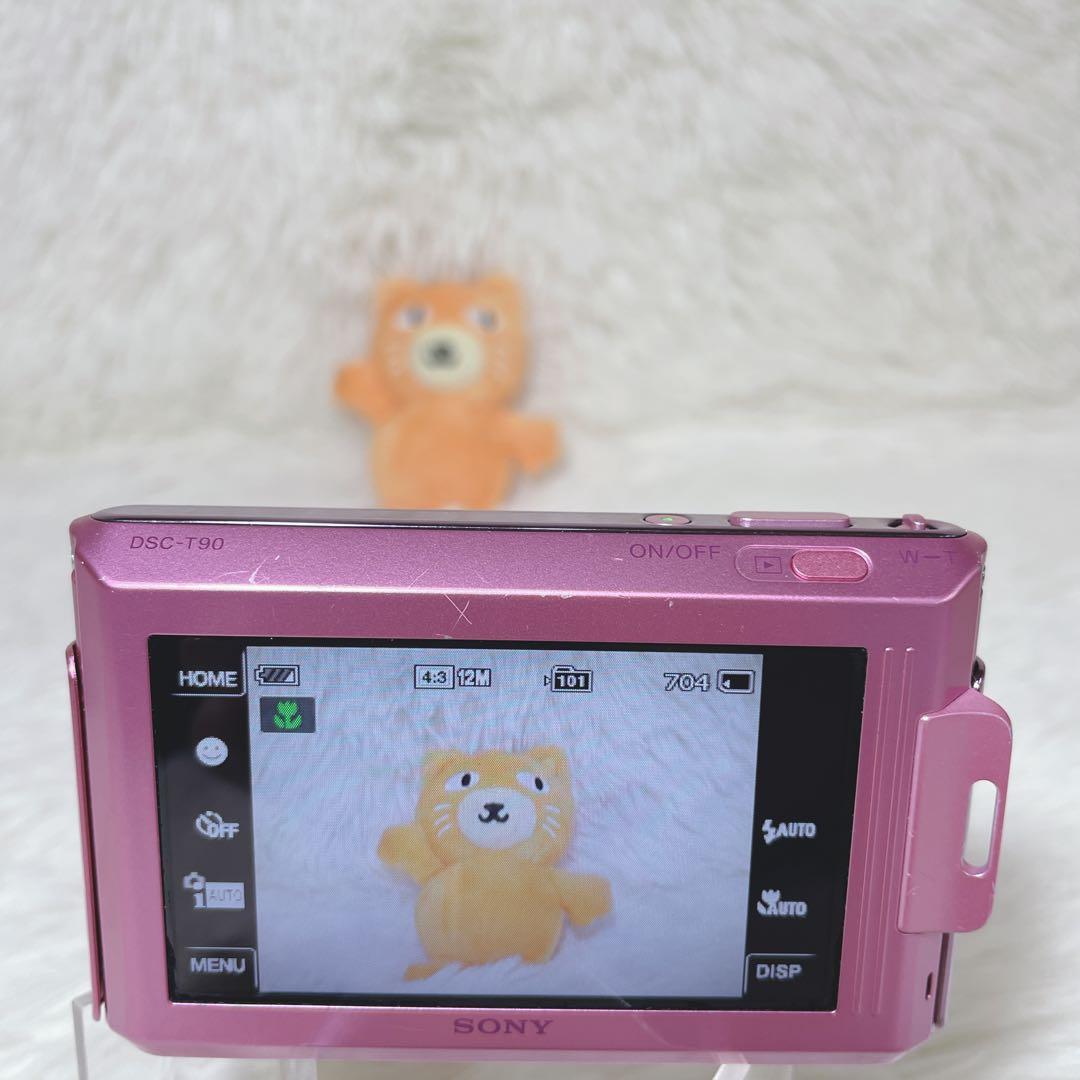 【美品】SONY Syber-shot【DSC-T90】ピンク バッテリー付き