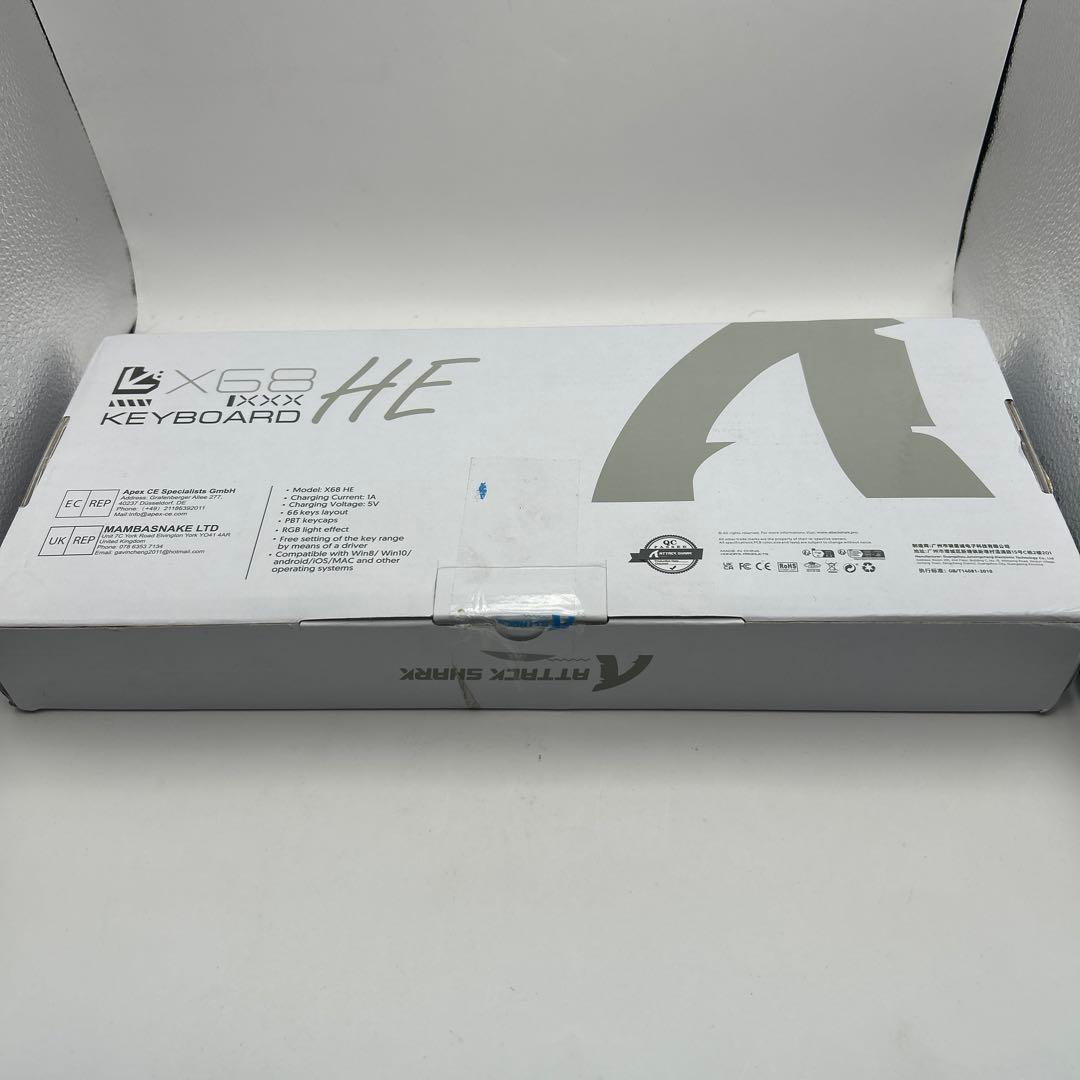 【未使用】ATTACK SHARK X68 HE RGBラピッドトリガー 白