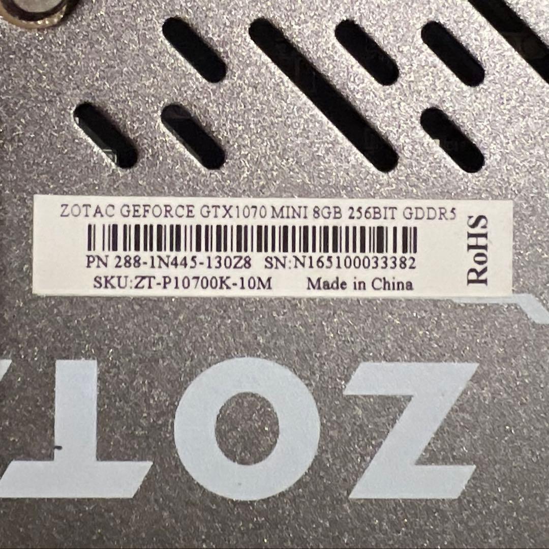 ZOTAC GeForce GTX 1070 Mini（8GB）