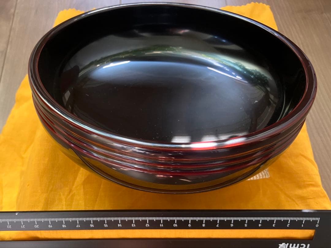 【未使用】美品　輪島塗　 盛器　菓子器　19cm　天然木　漆塗　茶道具