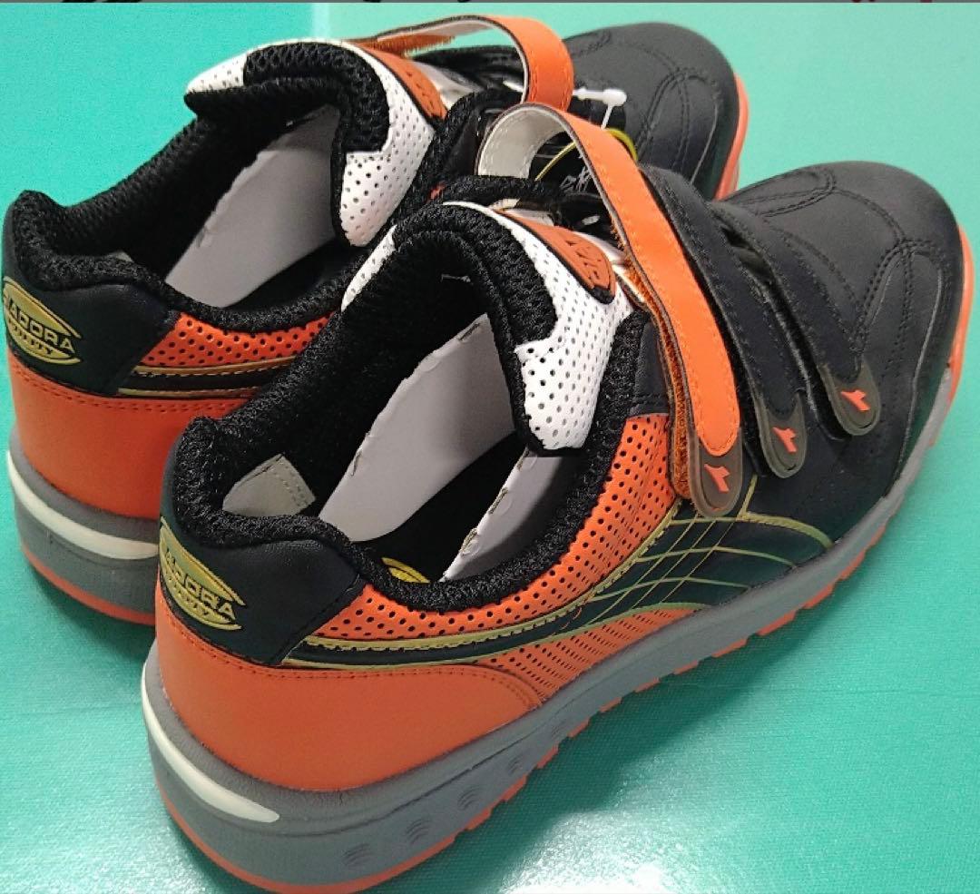 DIADORA 安全靴 ブラック/オレンジ