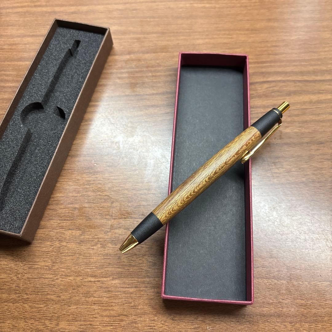 木製シャープペンゴールド金具 専用ケース付き