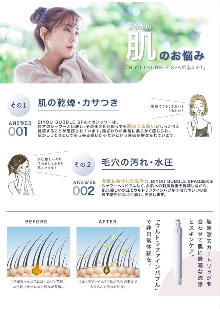 BIYOUDE BIYOU BUBBLE SPA シャワーヘッド・シャワーホース