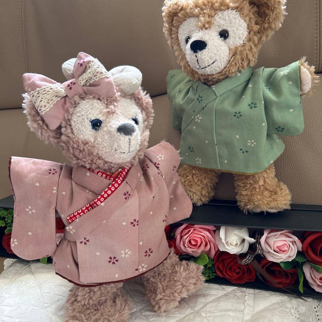 B94 ダッフィー &シェリーメイ ハンドメイド　袴ペアコスチューム
