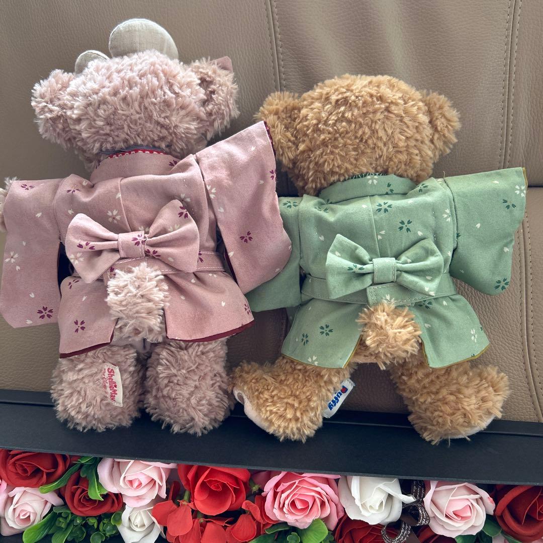 B94 ダッフィー &シェリーメイ ハンドメイド　袴ペアコスチューム