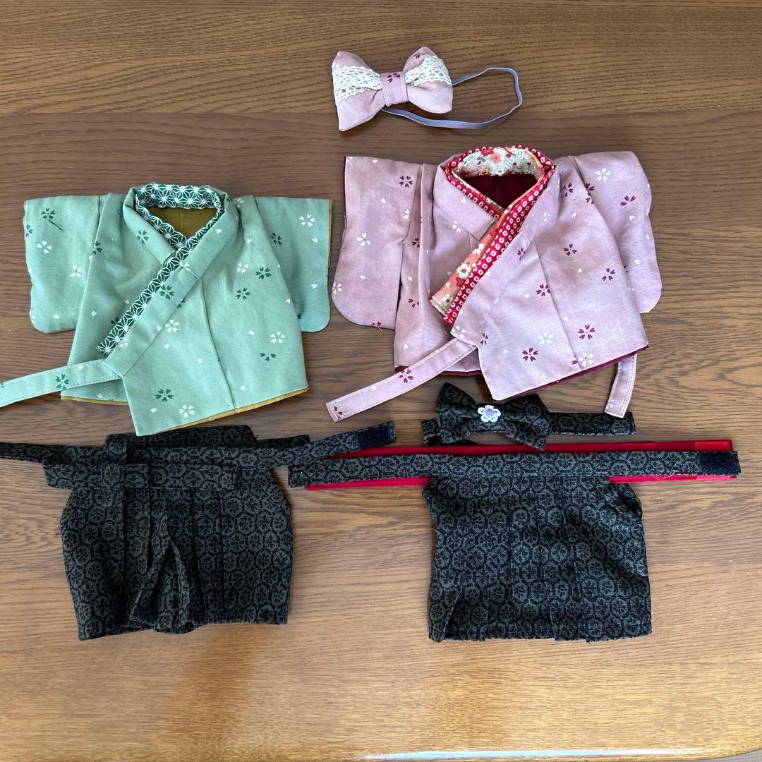 B94 ダッフィー &シェリーメイ ハンドメイド　袴ペアコスチューム