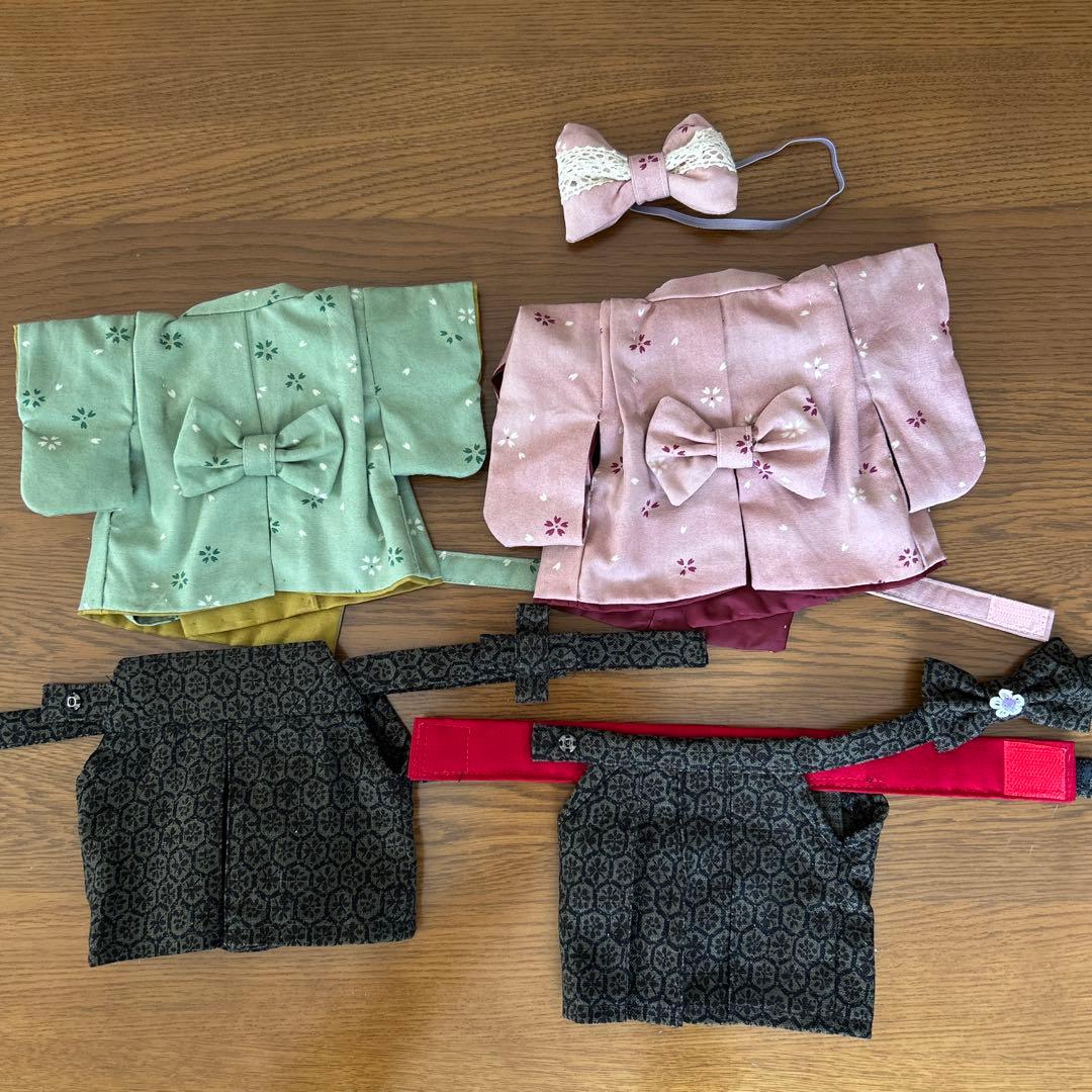 B94 ダッフィー &シェリーメイ ハンドメイド　袴ペアコスチューム