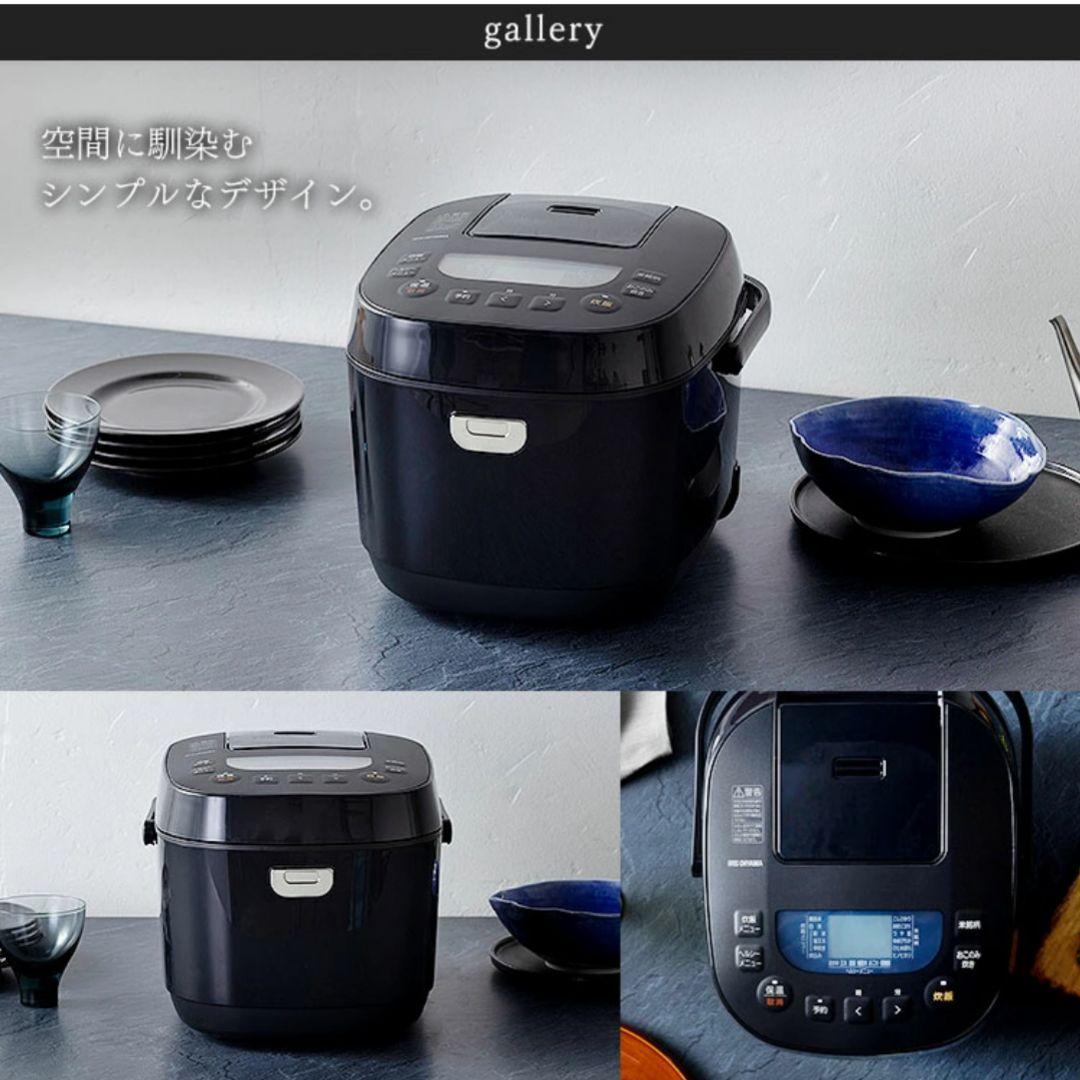 アイリスオーヤマ 炊飯器 10合 1升 マイコン式 ブラック 40銘柄炊き分け