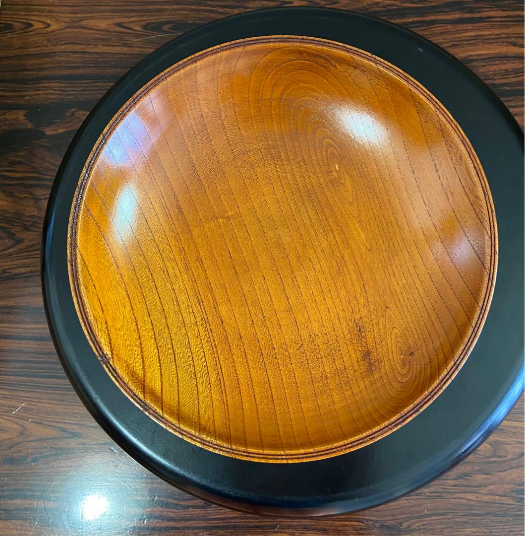 菓子器　茶道　高杯　木製