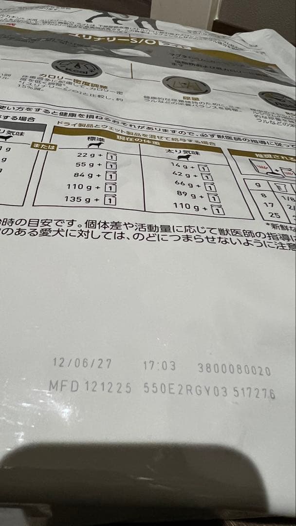 新品  CANIN ユリナリー-S/O ライト 8kg