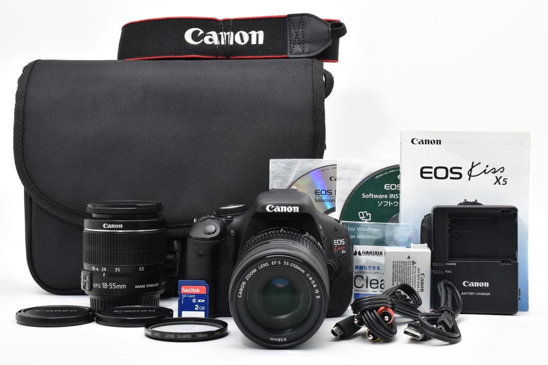 Canon EOS Kiss X5 スマホ転送 ダブルレンズキット #0241