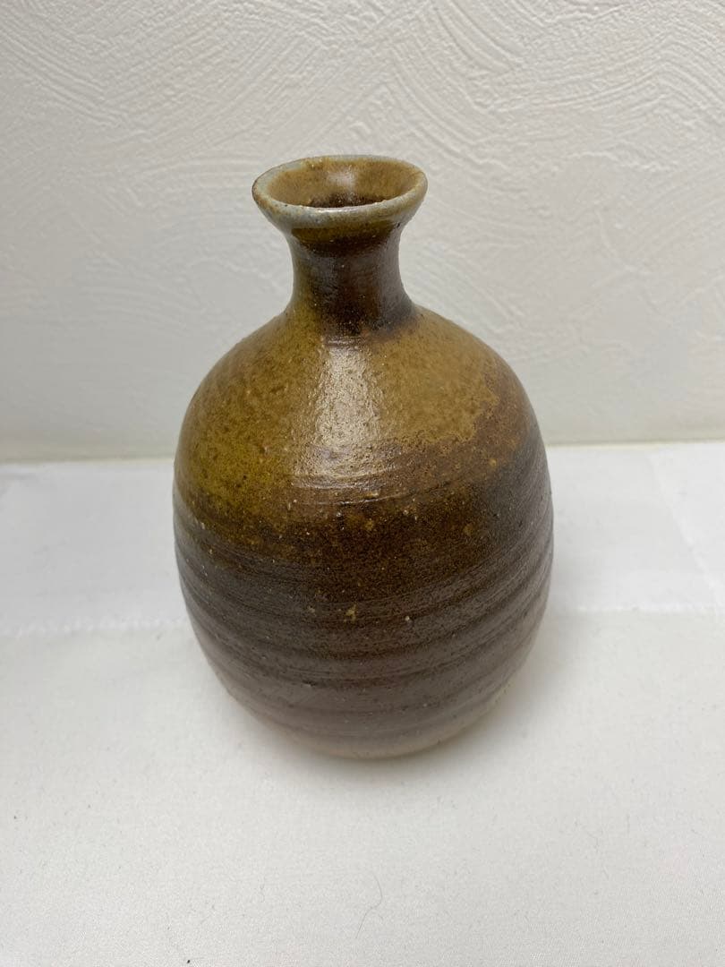 【未使用/共箱付】備前焼 矢部篤郎 徳利 山本陶秀三男 酒器 花生け 骨董