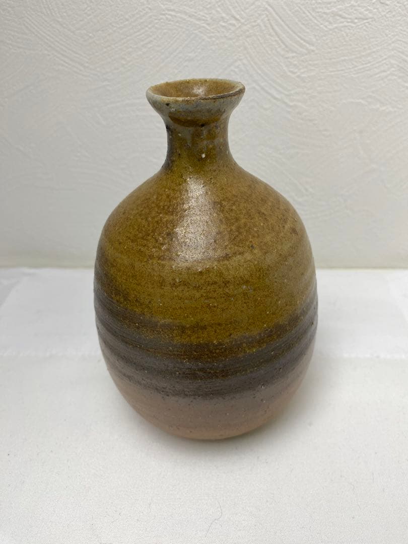 【未使用/共箱付】備前焼 矢部篤郎 徳利 山本陶秀三男 酒器 花生け 骨董