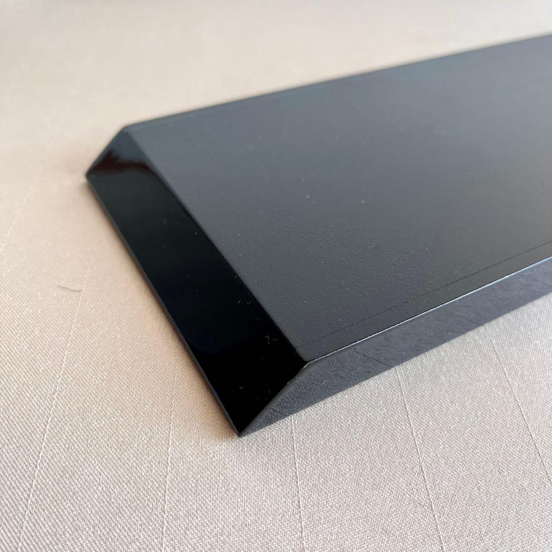 ★新品未使用★漆器　会津塗　舟形長方形　折敷　トレー　ロングトレー 化粧箱付き
