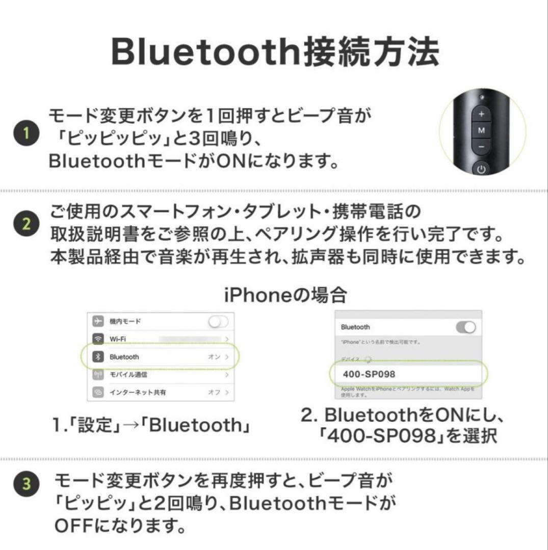 サンワサプライ ハンドマイク型ポータブル拡声器 400-SP098 1回のみ使用