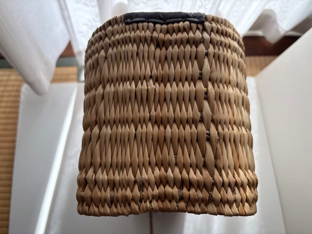 【美品】ワランワヤン　warang wayan ストローカゴバック　持手　茶　M