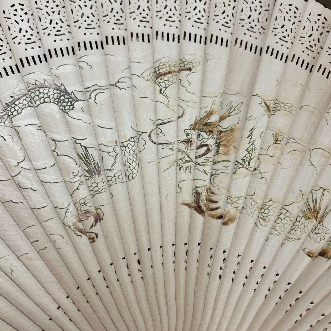 中国香木扇子　骨董品　50cm 扇子