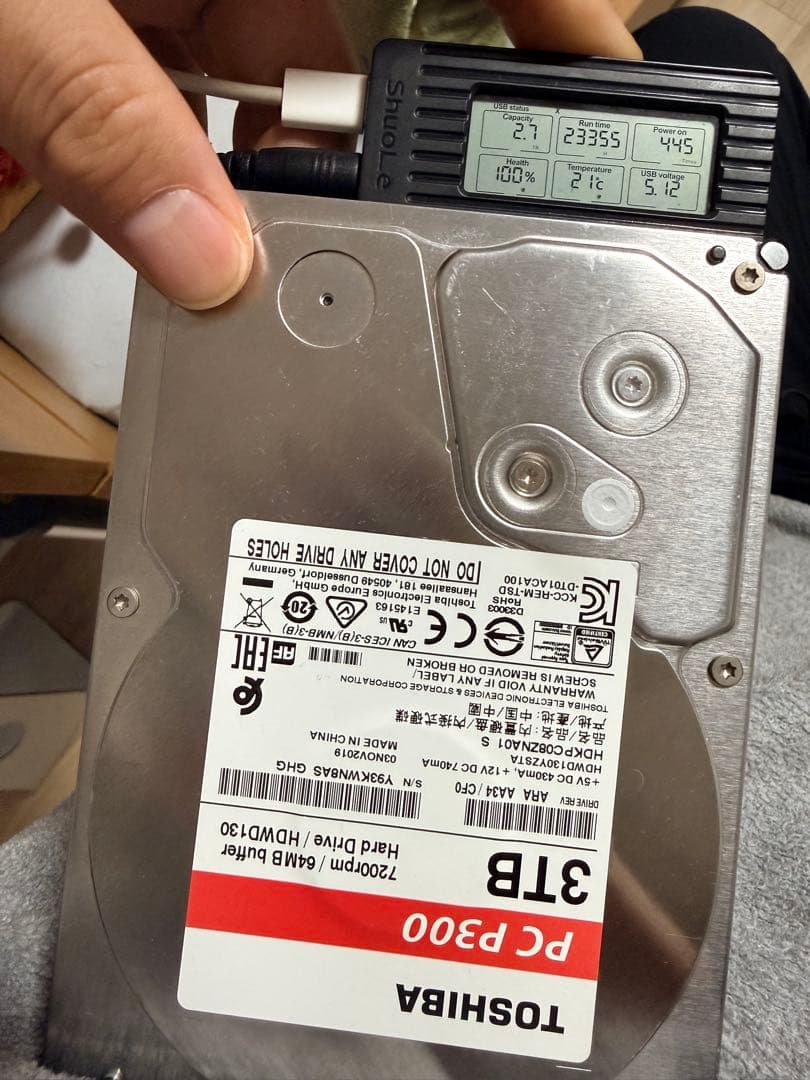 外付けハードディスク・ドライブ TOSHIBA PC P300 3TB HDD x2