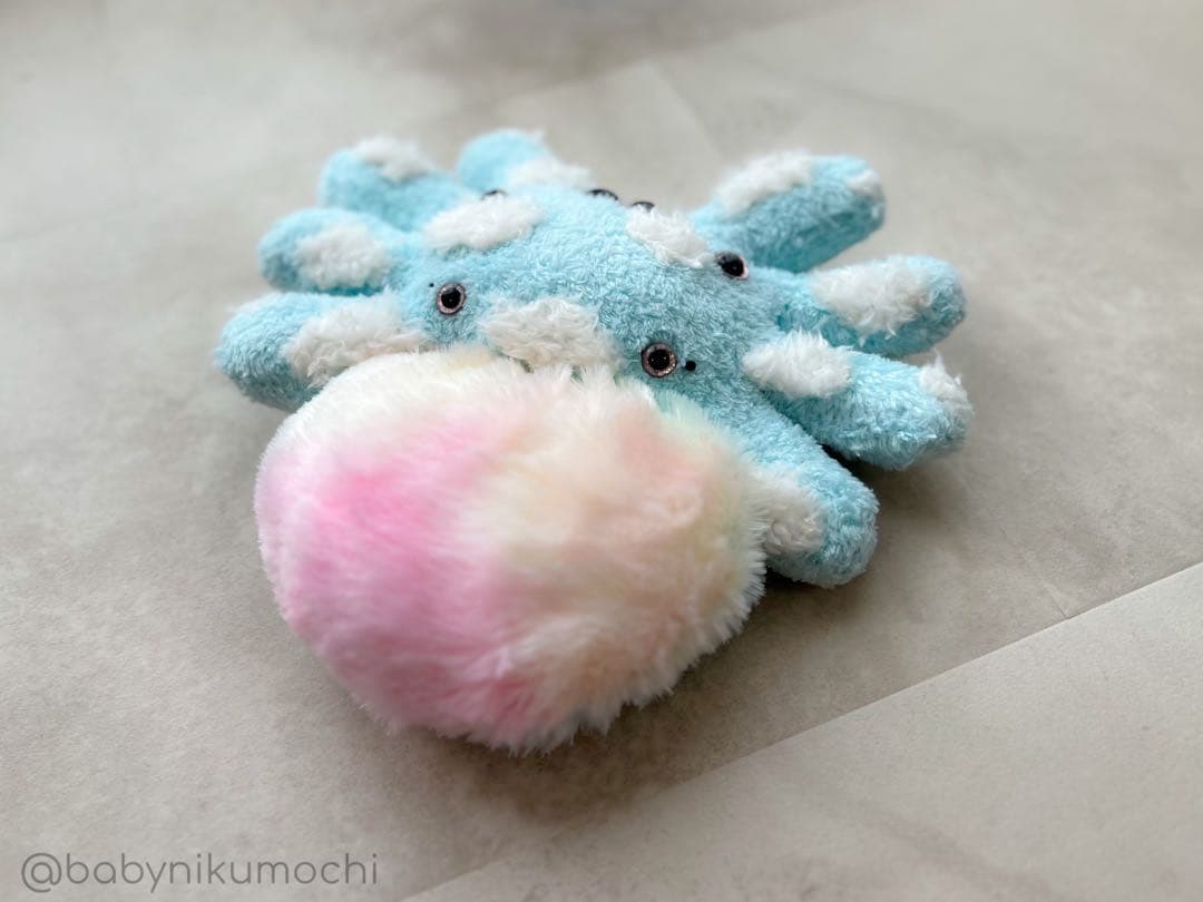 ハエトリグモの赤ちゃん BIG 空色 ぬいぐるみ