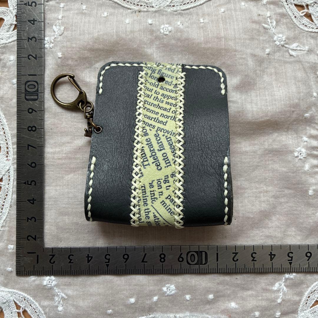 12a.【レザー】ミニミニポーチ　ハンドメイド