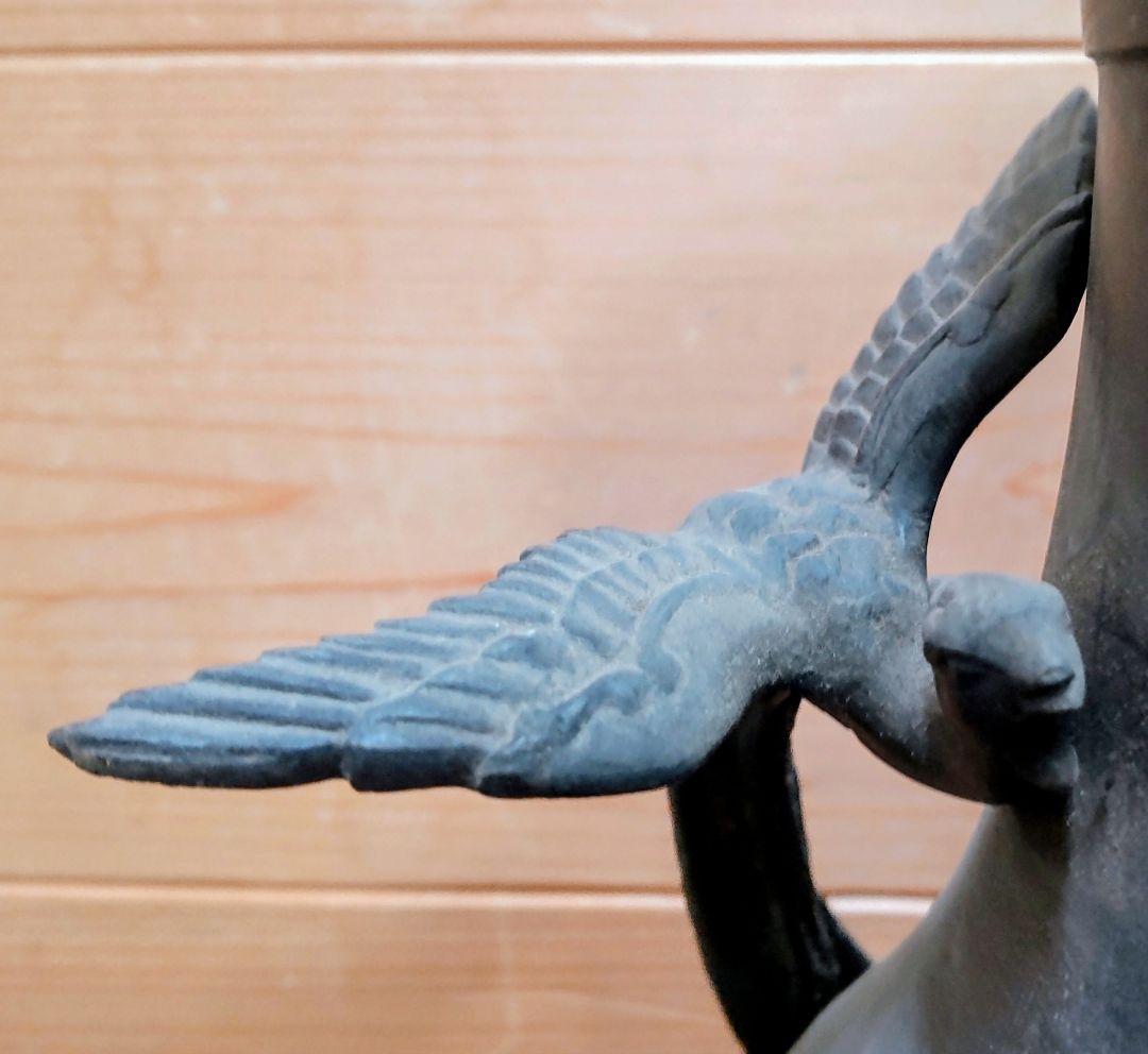 古銅 鳳凰三足香炉 花入セット 銅合金 仏具 茶道具古美術『大事に保管してます』