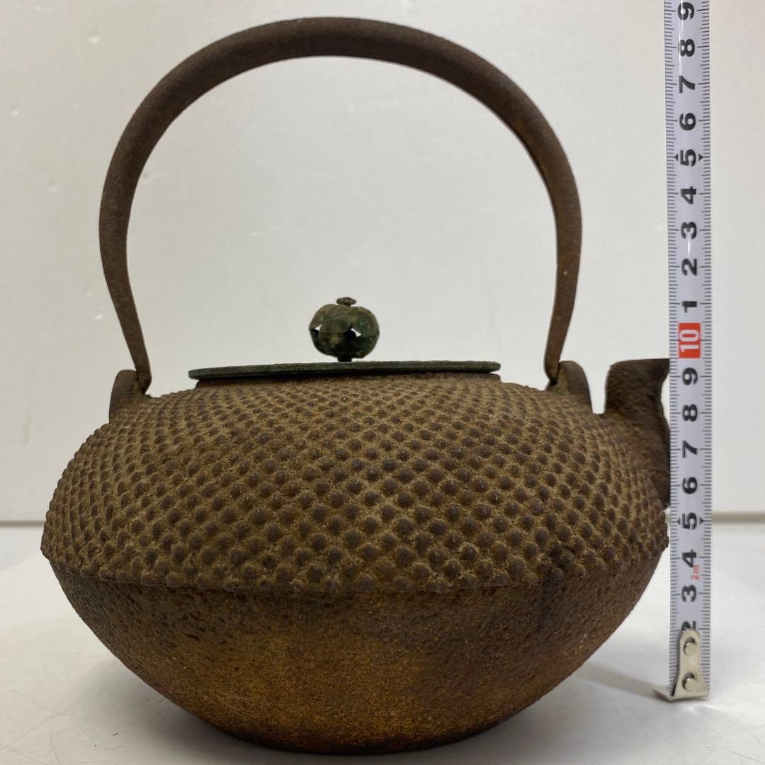 龍文堂　あられ打　鉄瓶　タサオサ　1509g 東S8-0407①