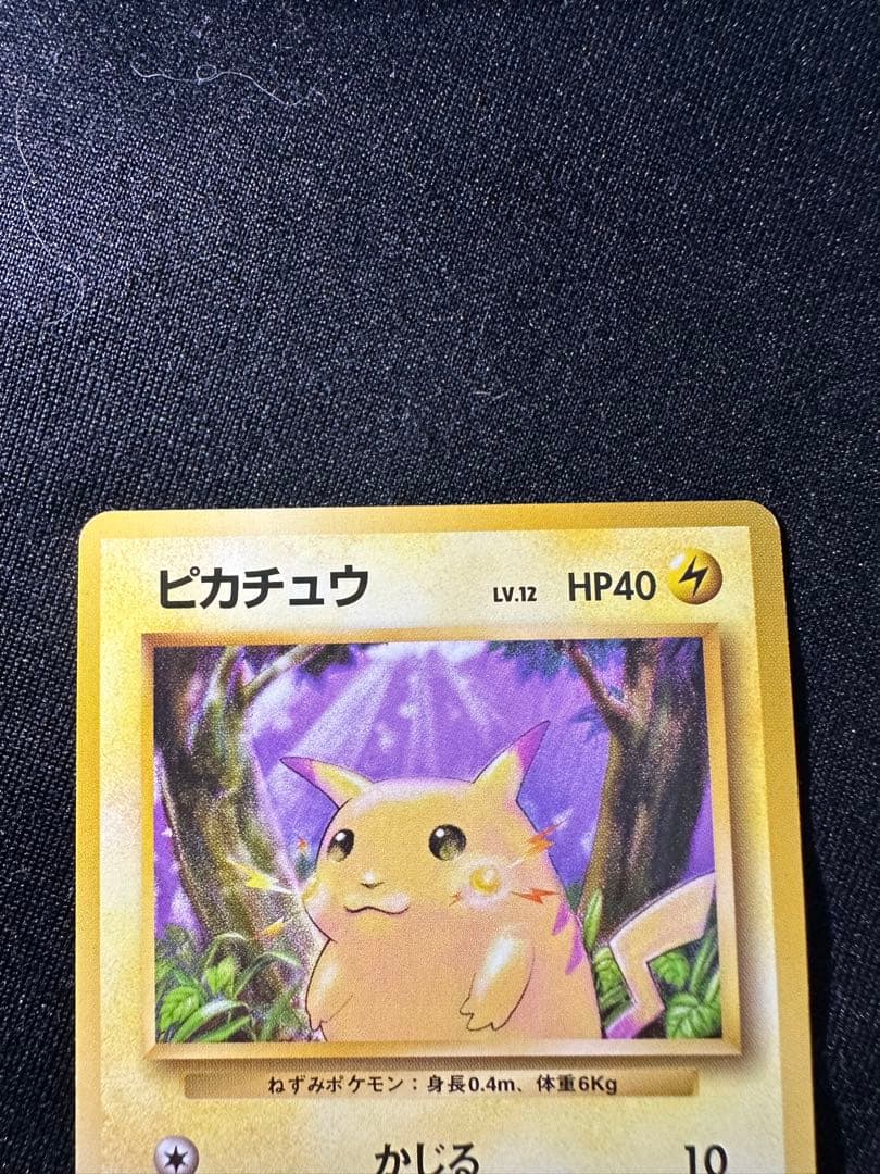 旧裏 極美品 ピカチュウ① 第1弾拡張パック 初版 マークあり● センタリング○
