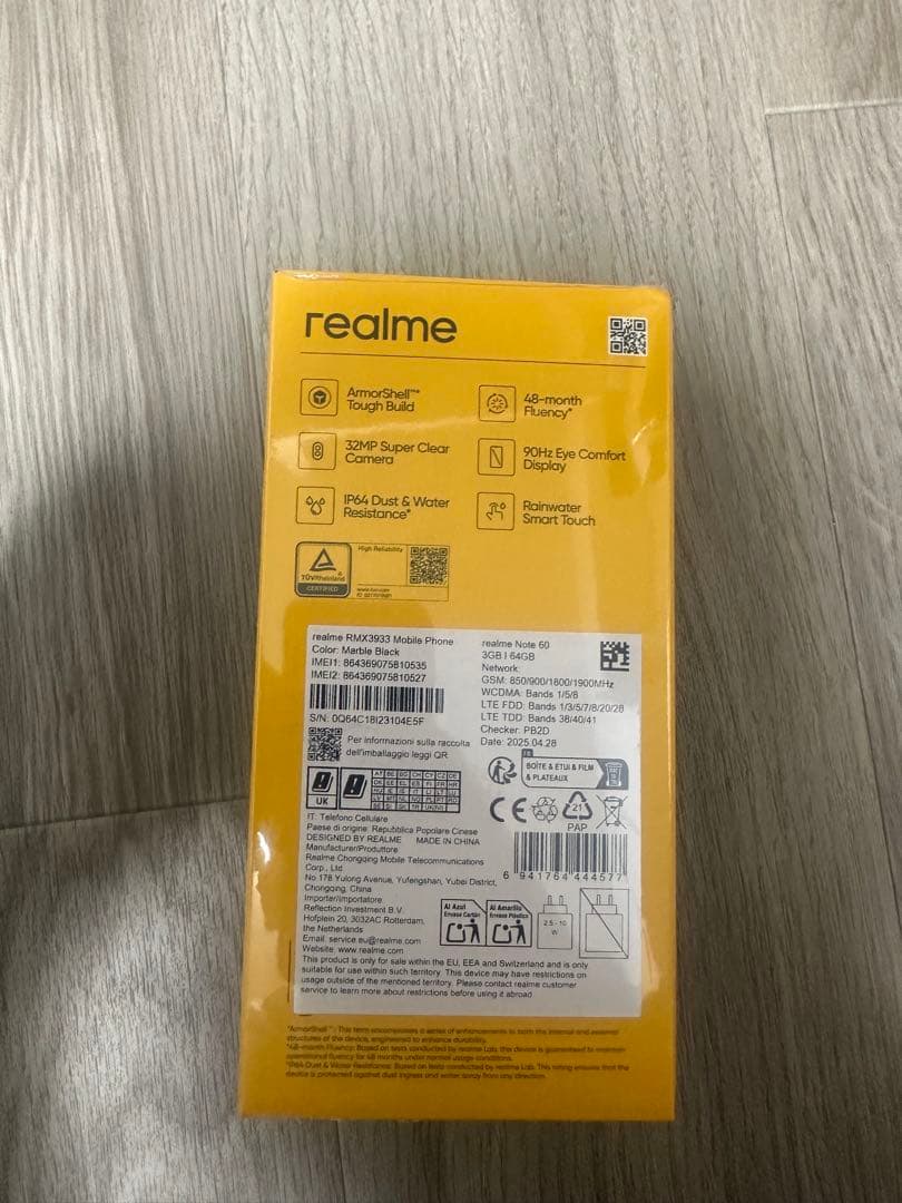 realme Note 60 64GB ブラック SIMフリー 新品未開封