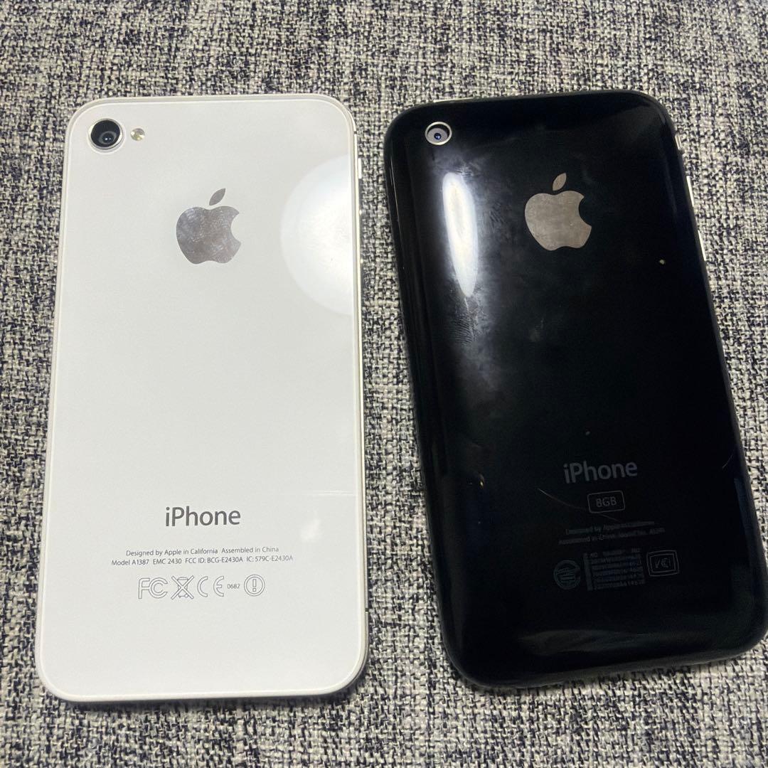 iPhone3G & 4S セット ホワイト ブラック