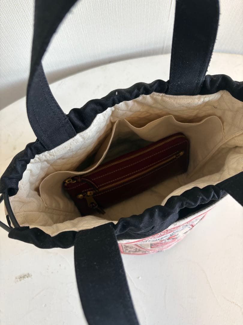 巾着バック　ヌビ　黒系