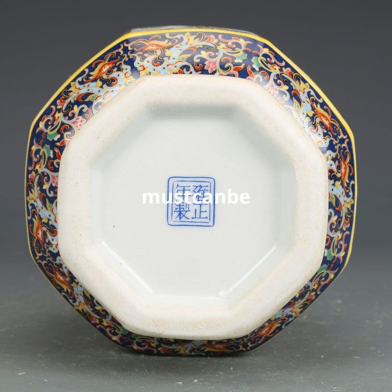 景徳鎮 琺瑯彩陶磁花瓶 装飾品 工芸品 置物