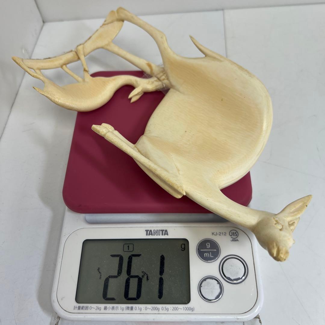 極上カンガルー置物　261g/高さ約24㎝　東Y8-0323②タサト